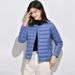 Ultra Lightweight Women's Short Down Jacket, Slim Fit Round Neck Thermal Inner Layer, Packable Puffer Coat For Winter, Plus Size Available_ecoleips.com
