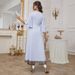 Verve 2025 Women's Clothing Abaya Elegant Muslim Cardigan Suit Dress_ecoleips.com