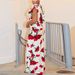 Women's Clothing Backless Pleated Temperament Long Dress Fashionable Printing Elegant Mid Waist Slim Hip Skirt_ecoleips.com
