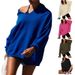Oversized Hooded Sweatshirt For Women - Long Sleeve V-Neck Pocket Pullover - Streetwear Casual Loungewear_ecoleips.com