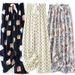 2026 Summer Women Wide Leg Pants Thin Printed Cropped Pants Casual Loose Beach Pant Japan Style Home Wear Lady_ecoleips.com