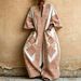 Bohemian Retro Ethnic Style Wide Leg Jumpsuit for Women with Pockets Long Robe Foreign Trade Fashion_ecoleips.com