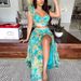 Women's summer new printed one-shoulder sleeve two-piece sexy Skirt Suits_ecoleips.com