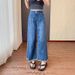 Plus Size Women's Summer New Straight-Leg Jeans Slimming For Chubby Sisters Pear-Shaped Body Loose Fit Petite Wide-Leg_ecoleips.com