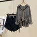 Women's Clothing Summer Hong Kong Style Retro Outfit For Women New Design Suspender Shirt Drawstring Shorts Slim Three Piece Suit_ecoleips.com