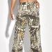 Women's Printed Cargo Jeans - High-Waisted Straight-Leg Denim Pants With Artistic Floral Design (XS-2XL, Unique Woodland Print)_ecoleips.com