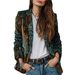 Women's Printed Blazer Jacket – British-Inspired Floral Office Coat With Lining (S-XXL, Long Sleeve Workwear Essential)_ecoleips.com