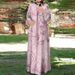 Women's Comfortable Breathable Printed Maxi Dress Southeast Asian Style Cross Border Exclusive Summer Wear Regular Fit_ecoleips.com