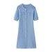 Women's Slim Fit Knitted Dress Round Neck Short Sleeved Fashion Summer Dress Versatile_ecoleips.com