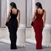 Women's Clothing Women's Elegant Backless Slim Waist Sleeveless Bodycon Dress Fashion For European And American_ecoleips.com