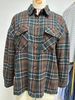 2025 Autumn Winter New Turn-down Collar Pocket Loose Long Sleeve Plaid Shirt For Women_ecoleips.com
