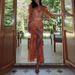 Sexy Deep V Neck Buttons Front Split Long Dress Spring Floral Print Mesh Women's Party Dress Summer Short Sleeve Slim Boho Dress_ecoleips.com