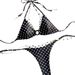Retro Polka Dot Bikini Set – Adjustable Triangle Top & High-Cut Bottom – Women’s Sexy Swimwear_ecoleips.com