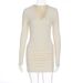Summer New Arrival Womens Versatile Ruched Hip Wrapped Bodycon Dress Fashion Casual Slim Daily Outfit Dress_ecoleips.com