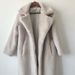 Winter Thick Plus Size Faux Rabbit Fur Coat, Loose Fit, Extended To Ankle, Fur Collar Women's Suits_ecoleips.com