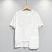 Women's Clothing American Style Loose Fit Short Sleeve T-Shirt Large Pockets Solid Color Patchwork Round Neck Slimming Top Summer_ecoleips.com