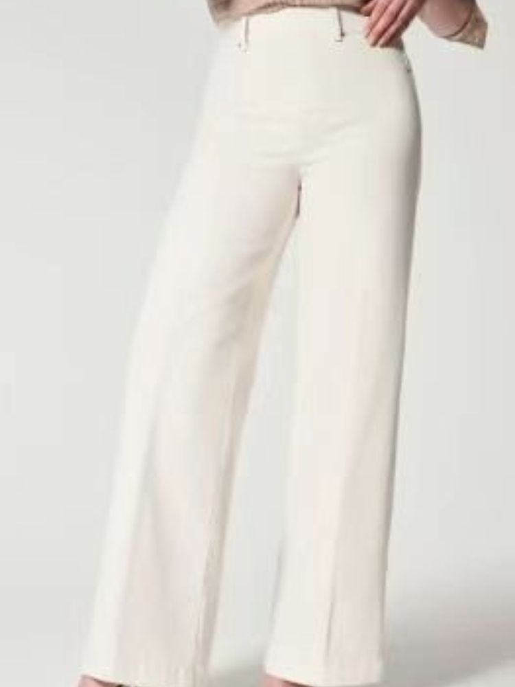 K Fashion Women's Wide Leg Mid Waist High Elastic Waisted Jeans_ecoleips.com