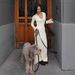 Women's French Style Two Piece Sweater And Skirt Set Button-Down Design High-Waisted Knitwear With Flared Sleeves For Autumn Winter Fashion_ecoleips.com