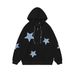 2026 European And American Retro Star Patch Hooded Sweatshirt, Autumn Loose Casual Couple's Cardigan Jacket Wholesale_ecoleips.com