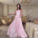 Elegant High-Waisted Sleeveless Maxi Dress Set With Ruffle Hem - Soft Pink Pure Color Two-Piece Outfit For Women_ecoleips.com