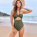 Women's Clothing New Style Strap One Piece Swimsuit Women's Two Piece Swimsuit One Piece Neck Swimsuit_ecoleips.com