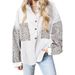 2025 New Autumn Winter Leopard Print Women's Shirt Turn-down Collar Ribbed Casual Jacket_ecoleips.com