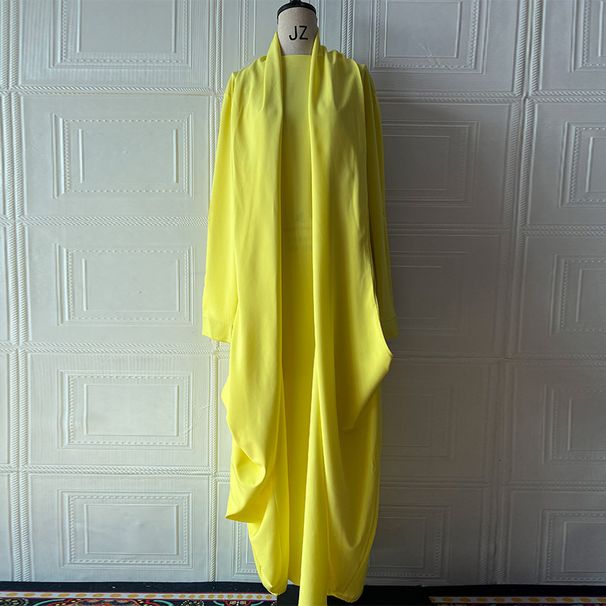 Summer New Arrival Women's Long Robe Dress Solid Color Casual Design Spring/Autumn Wear Polyester_ecoleips.com