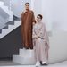 Women's Clothing Long Swing Solid Color Robe Dress_ecoleips.com