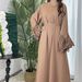 Women's Clothing New Solid Color Floral Lace Sleeves With Zipper Dress Plus Size Women's Clothing_ecoleips.com