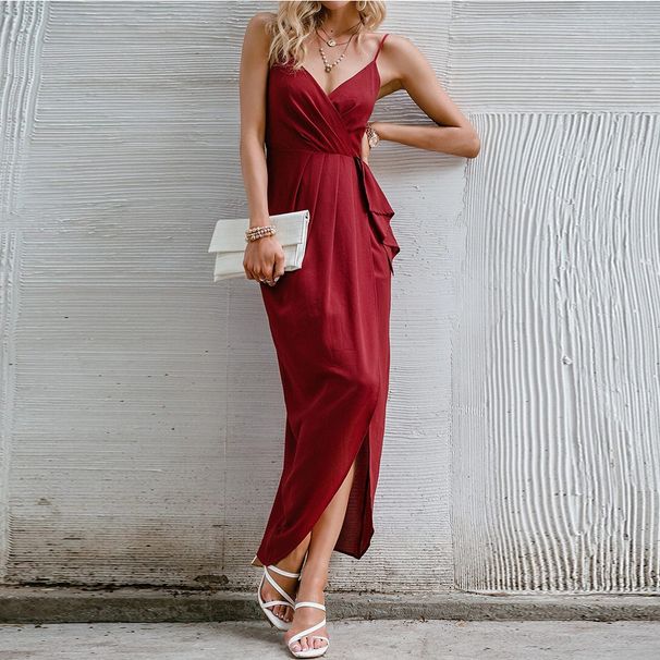 2026 Spring Summer Foreign Trade European And American Women's Wish New Cross-Border Fashion Solid Color Strap_ecoleips.com