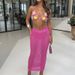Women's Clothing Fashion Hollow Back Strap Fashion Sun Protection Hip Long Skirt Beach Cover Up Suit_ecoleips.com