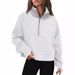 Aria Basics 2023 European And American Cross-Border Autumn Winter New Women's Sports Half-Zip Yoga Loose Stand Collar Fleece_ecoleips.com