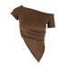 AC665 Pure Desire Off-Shoulder Slim-Fit Women's Base Shirt With Irregular Hem Long-Sleeve T-Shirt Top_ecoleips.com
