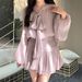 Elegant Temperament Suit For Women 2025 Spring Summer New Bowknot Puff Sleeve Tie Pleated Top Waist-Cinching Skirt_ecoleips.com