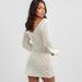 Women's Clothing Solid Color Knitted Bikini Cover Up Beach Skirt Sexy Sun Protection Clothing_ecoleips.com