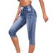 Women's High Waist Stretch Denim Shorts Ripped Design Elastic Waist Drawstring Versatile And Effortlessly Stylish Jeans_ecoleips.com