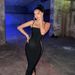 Slim Fit Side Cutout Bodycon Dress For Women, Sleeveless Spaghetti Strap A-Line Mini Dress, Clubwear Night Out Cocktail Party Dress_ecoleips.com