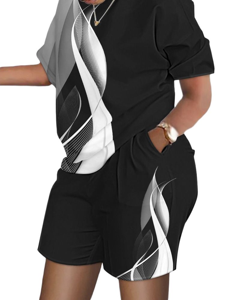 Women's Short Sleeved Two Piece Commuter Suit Autumn Clothing Set Popular_ecoleips.com