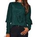 Women's Loose Fit Long Sleeve Round Neck Sequin Tunic Top – Casual Glitter Tee For Office Or Daily Wear 2026_ecoleips.com