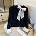 Women's Clothing Style Slim Fit Knit Top For Women Tie Waist Unique Design Autumn Chic Bulk Long Sleeve For Formal & Casual_ecoleips.com