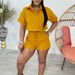 Women's Clothing Summer New Casual Lapel Short Sleeved Shirt Shorts Fashionable Uit_ecoleips.com