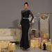 Voya Voya New Long-sleeve Dress, Cross-border Bestseller, Solid Color Mesh Dress With Diamond Embellishments And Round Neck, Slim_ecoleips.com