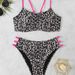 Women's Sexy Leopard Print Bikini Removable Padding Comfortable Stylish Swimwear for Beach Pool_ecoleips.com