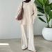 Women's Oversized Knit Sweater Set Soft Loungewear Jogger Pantsuit In Pastel & Neutral Colors (XS-XXXL) | Stretchy Polyester Blend | Street Style_ecoleips.com