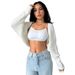 Aria Basics Aria Basics European And American Cross-border 2025 New Product Loose-fitting Versatile Knitted Cardigan Short_ecoleips.com
