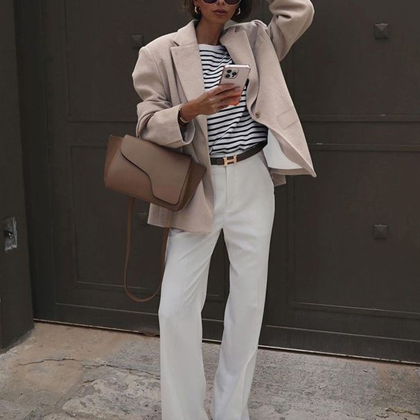 Women's Clothing Autumn And Winter New Fashion Temperament Solid Color Wool Suit Jacket_ecoleips.com