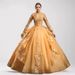 Women's Clothing Solo Performance Costume V Neck New Color Yarn Vocal Music Art Examination Puffy Skirt Host Dress Female Retro_ecoleips.com