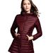 Women's Lightweight Down Jacket With Hood, Slim Fit Long Coat, Plus Size Winter Warm Puffer Coat For Travel & Commute_ecoleips.com