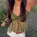 's New Foreign Trade Product: Green Lace Camisole With A Forest-inspired Vintage Style, Sexy V-neck, And Irregular_ecoleips.com