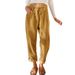 Suitable For All Seasons 2024 Autumn New Women's High Waist Casual Solid Color Corduroy Loose Straight Long Pants For Women_ecoleips.com